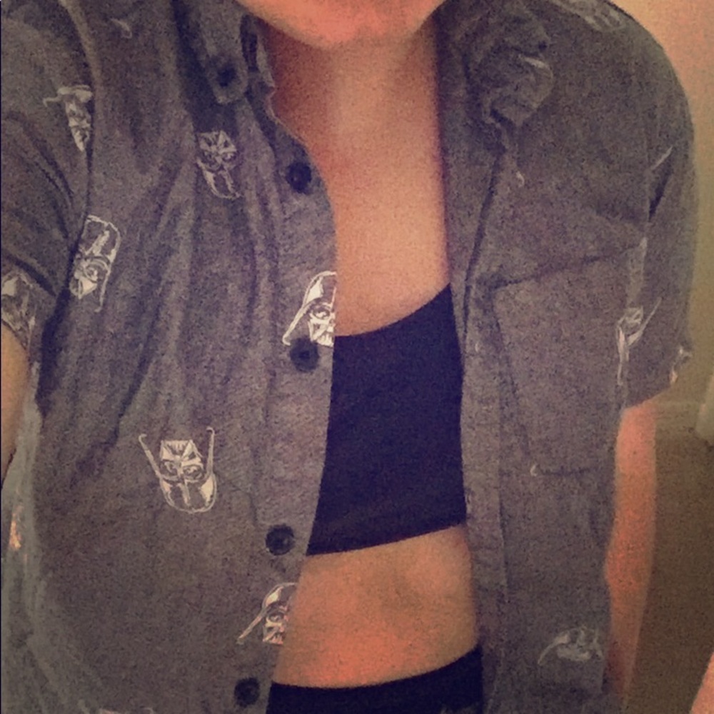 Button up darth Vader shirt. #Starwars #disney